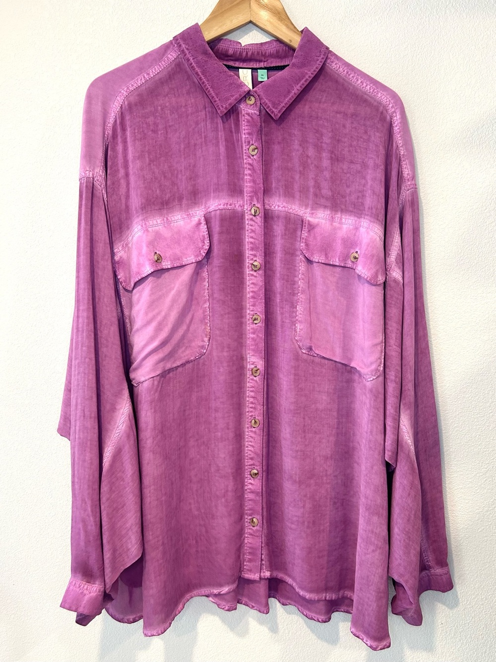 Anthropologie Pilcro Joelle Buttondown Lightweight Preppy Casual Plus Size 2X - Picture 4 of 8